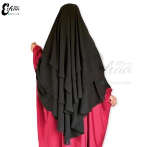 Three Layer Khimar hijab in chiffon stuff